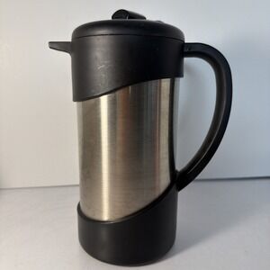Nissan Insulated Thermos Stainless Coffee Press Travel 1 Liter Double Walled Max